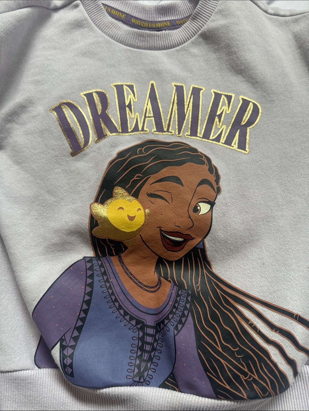 Disney Dreamer Purple & Gold Girls Sweatshirt